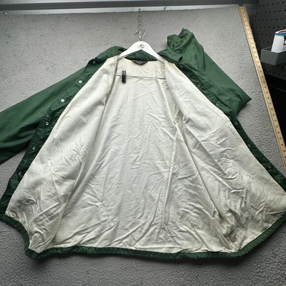 Vintage 70s Sears Snap Button Nylon Lined Coach Jacket Mens XL Tall Green Lined - Picture 7 of 12